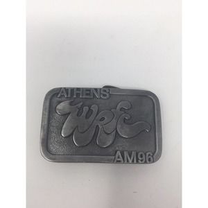 VINTAGE Athens WRFC AM 96 Limited Edition 1977 Indiana Metal Craft Belt Buckle
